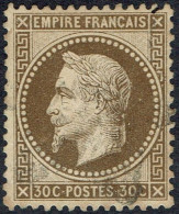 YT N° 30 Empire Dentelé 30c BRUN - 1863-1870 Napoléon III Lauré