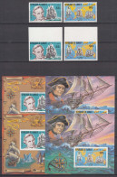 Djibouti 1980 Boats Ships James Cook Mi#187-288 Perforated And Imperforated + Blocks A/B Mint Never Hinged - Gibuti (1977-...)