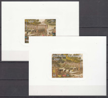 French Polynesia Polinesie 1984 AUSIPEX Mi#407-408 Deluxe Proofs - Unused Stamps