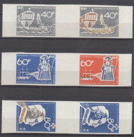 French Polynesia Polinesie 1968 Mi#81-83 Trial Colours Gutter Pairs, Mint Never Hinged - Neufs