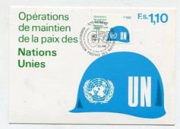 MC 158645 UNITED NATIONS - Genf - 1980 - Friedenssicherungsoperationen Der Vereinten Nationen - Maximumkaarten