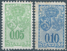 Lussemburgo - Luxembourg -U.E.BELG.LUXEMB.E.V.Revenue Stamps Fiscal Tax-STATIST,0.05 & 0.10 - Mint - Fiscale Zegels