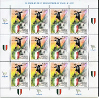 ITALIA  REPUBBLICA 2002-2003 JUVENTUS VINCITORE COPPA ITALIA  MINIFOGLIO ** MNH - Blocchi & Foglietti