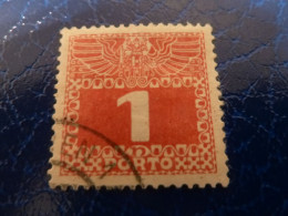 Osterreich - Porto - Val 1 - Rouge - Oblitéré - Année 1908 - - Revenue Stamps