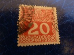 Osterreich - Porto - Val 20 - Rouge - Oblitéré - Année 1908 - - Revenue Stamps