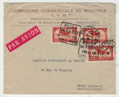 France // Ex-colonies & Protectorat // Maroc // Poste Aérienne // Lettre Par Avion Pour La Suisse (Vevey) - Luftpost