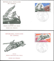 Congo Brazzaville Space 2 FDC Covers 1973. Orbital Station "Skylab" - Africa