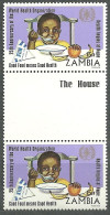 Zambia, 1973 (#114u), 25th Anniversary WHO Mother Child Nursing Nutrition Fruits Immonization Food Baby Medicine - WGO