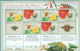 Uruguay 2020 Spring MNH ** Sheetlet Insects Pollinators Bee Bumblebee Flowers #2730 - Abeilles