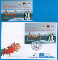 2021 Antarctic Expedition Penguin Boat Ship Uruguay MNH Stamp & FDC Cover - Antarctische Fauna