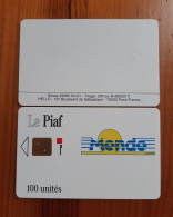 ANCIENNE CARTE A PUCE PIAF MENDE 200 EXEMPLAIRES 04/91 100 UNITES RARE T.B.E !!! - Scontrini Di Parcheggio