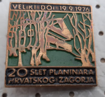 Veliki Dol 1976 20 Slet Planinana Hrvatskog Zagorja  Mountain Alpinism, Mountaineering,  Croatia  Pin - Alpinismus, Bergsteigen