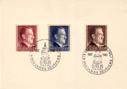 POLAND GENERAL GOVERNMENT 1942 MiNr 89 - 91 CARD WITH POSTMARK - General Government