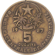 Monnaie, Mauritanie, 5 Ouguiya, 1987 - Mauricio