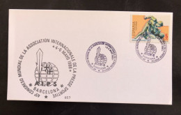 SPAIN, Card With Special Cancellation « Sports », « Press », « Congeso M. De La Association Int. Press Sportive »,  1986 - Fencing