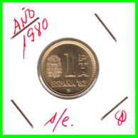 ESPAÑA  ( EUROPA ) -  MONEDA DE 1.00 Pta. DE JUAN CARLOS I REY. DEL AÑO 1980 *80* NUEVA - S/C - 1 Peseta