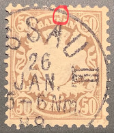 SELTENER PLATTENFEHLER Mi 52 PF I Tadellos Gepr Bauer BPP Gestempelt 1881 50 Pf Dunkelorangebraun (Bayern - Gebraucht