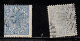 QUEENSLAND Scott # 85, 85a Used - Queen Victoria - Used Stamps