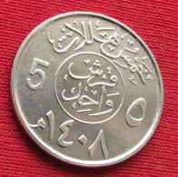 Saudi Arabia 5 Halala 1987 - 1988 / 1408 KM# 61 Lt 555 *VT Arabia Saudita Arabie Saoudite 1 Qirsh / 5 Halalat - Saudi Arabia