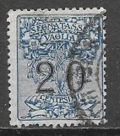 REGNO D'ITALIA 1924 SEGNATASSE PER VAGLIA RE V.EMANUELE III SOGGETTI ALLEGORICI SASS. 1  USATO VF - Taxe