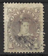 CANADA..." NEWFOUNDLAND.."....QUEEN VICTORIA..(1837-01.)...." 1880.."...1c......SG44......GREY  BROWN.....USED.. - 1865-1902