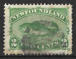 CANADA.." NEWFOUNDLAND  "...QUEEN VICTORIA..(1837-01..).." 1880."..COD.....2c....SG46...THIN...(CAT.VAL.£32..).....USED. - 1865-1902