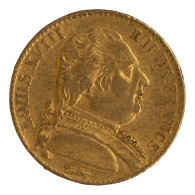 20 Francs Or Louis XVIII 1814 Paris - 20 Francs (gold)