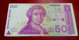 CROATIA, 500 DINARA, 1991, P. 21a - Croatie