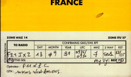 CARTE QSL.  FRANCE...F21JXZ   .1991 - Radio