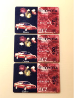 Mint USA UNITED STATES America Prepaid Telecard Phonecard, TOYOTA Camry (1500/700/300 EX), Set Of 3 Mint Cards - Verzamelingen