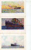 Lot De 5 Cartes - Bateaux - Groix, Formose, Lutetia, Massilia,Meduna, Mosella, Hoedic, Lipari - Collections & Lots