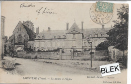 89 : Yonne : Saint Bris : La Mairie Et L ' église . - Saint Bris Le Vineux