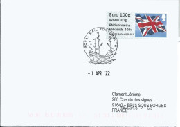 Vignette De Distributeur - ATM - IAR - Drapeau - 40 Ans De L'intervention Aux Falklands - Post & Go (automatenmarken)