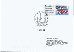 Vignette De Distributeur - ATM - IAR - Drapeau - 40 Ans De L'intervention Aux Falklands - Post & Go (automaten)