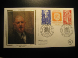 1990 General Charles DE GAULLE President FDC Cancel Cover ANDORRA Andorre Spain France - Briefe U. Dokumente