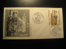 1978 Sispony Vierge Virgin Religion FDC Cancel Cover ANDORRA Andorre Spain France - Brieven En Documenten