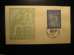 ANDORRE-LA-VIEILLE 1972 Retable De St. Jean De Caselles FDC Cancel Cover ANDORRA Andorre Spain France - Briefe U. Dokumente