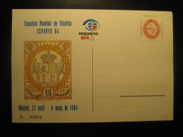 VEGUERIA EPISCOPAL 1984 Franquicia Postal Interior Madrid Spain 84 Postal Stationery Card ANDORRA Andorre Spain France - Lettres & Documents