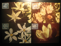 ANDORRA LA VIEJA Vella 1963 Flower Flora Maxi Maximum 4 Card ANDORRA Andorre Spain France - Lettres & Documents