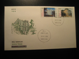 ISTANBUL 1988 National Palaces FDC Cancel Cover TURKEY - Cartas & Documentos