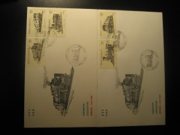 ANKARA 1988 Locomotive Railway Train FDC Cancel 2 Cover TURKEY - Cartas & Documentos