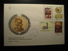 ANKARA 1987 Sultan Suleiman The Magnificent Legislator FDC Cancel Cover TURKEY - Storia Postale