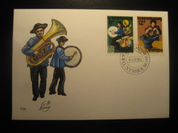 LUXEMBOURG 1981 Europa CEPT Typical Dances Folklore FDC Cancel Cover - Covers & Documents