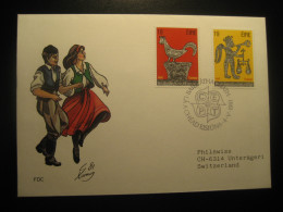 DUBLIN 1981 Europa CEPT Typical Dances Folklore FDC Cancel Cover IRELAND - Lettres & Documents
