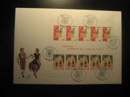 MONACO 1981 Europa CEPT Typical Dances Folklore Bloc Big FDC Camcel Cover MONACO - Storia Postale