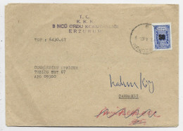 TURKEY 50 KURUS SOLO LETTRE COVER ERZURUM 17.4.1967 TO COMMANDINO OFFICER TUSIOG APO 09380 CAKMAKLI - Brieven En Documenten