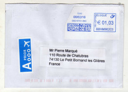 Enveloppe BELGIQUE BELGIE Oblitération E.M.A. 08/02/2016 - 2000-...