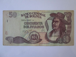 Rare Year! Bolivia 50 Bolivianos 1986(2007) Banknote See Pictures - Bolivie