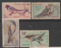 USED STAMP FROM 1968 INDIA ON BIRDS/BLUE MAGPIE,WOODPECKER,BABBLER,SUNBIRD - Gebraucht