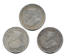 AUSTRALIE  Georges V  Six Pence  Lot De 3  (m,sy)   1921-1924-1925 TB - Sin Clasificación